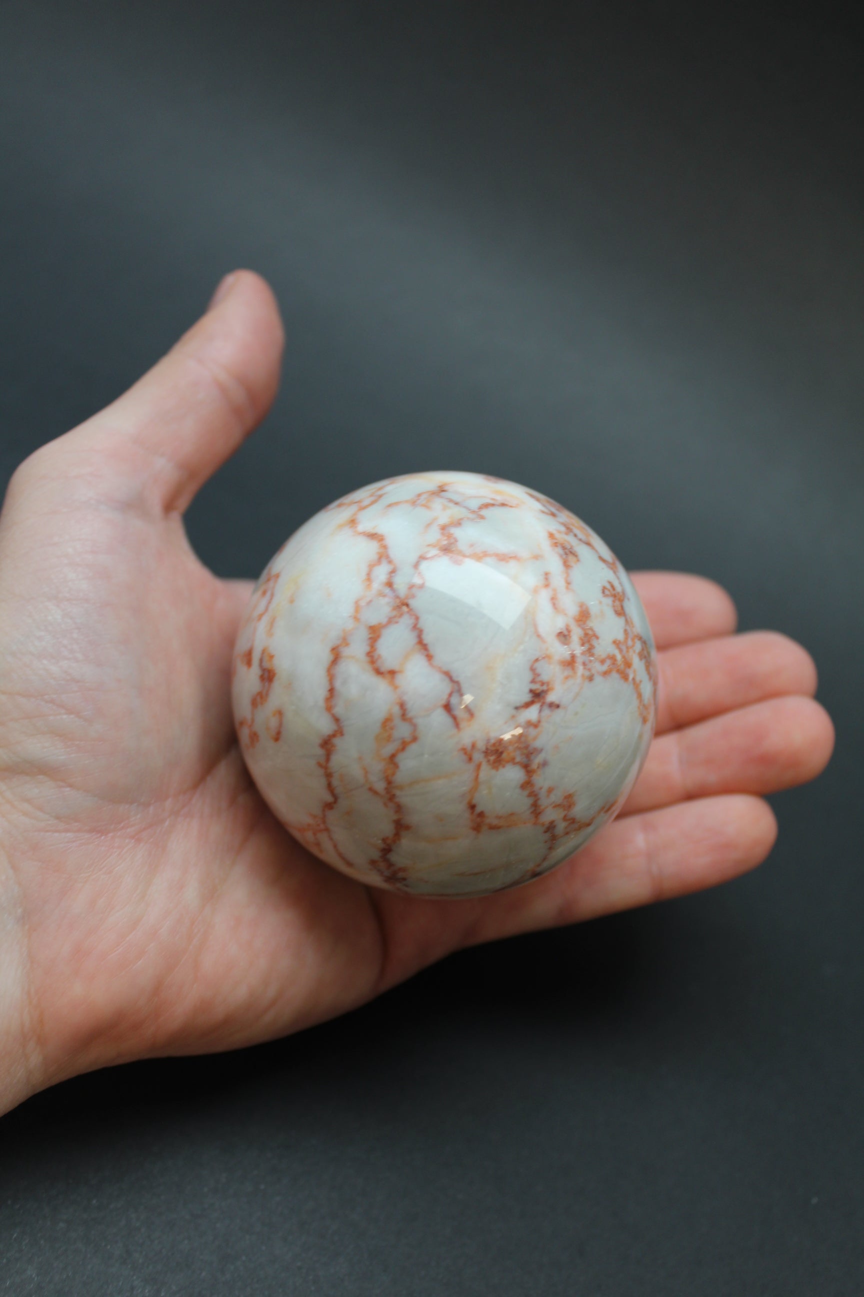Red Marble Kugle - Nr. 10