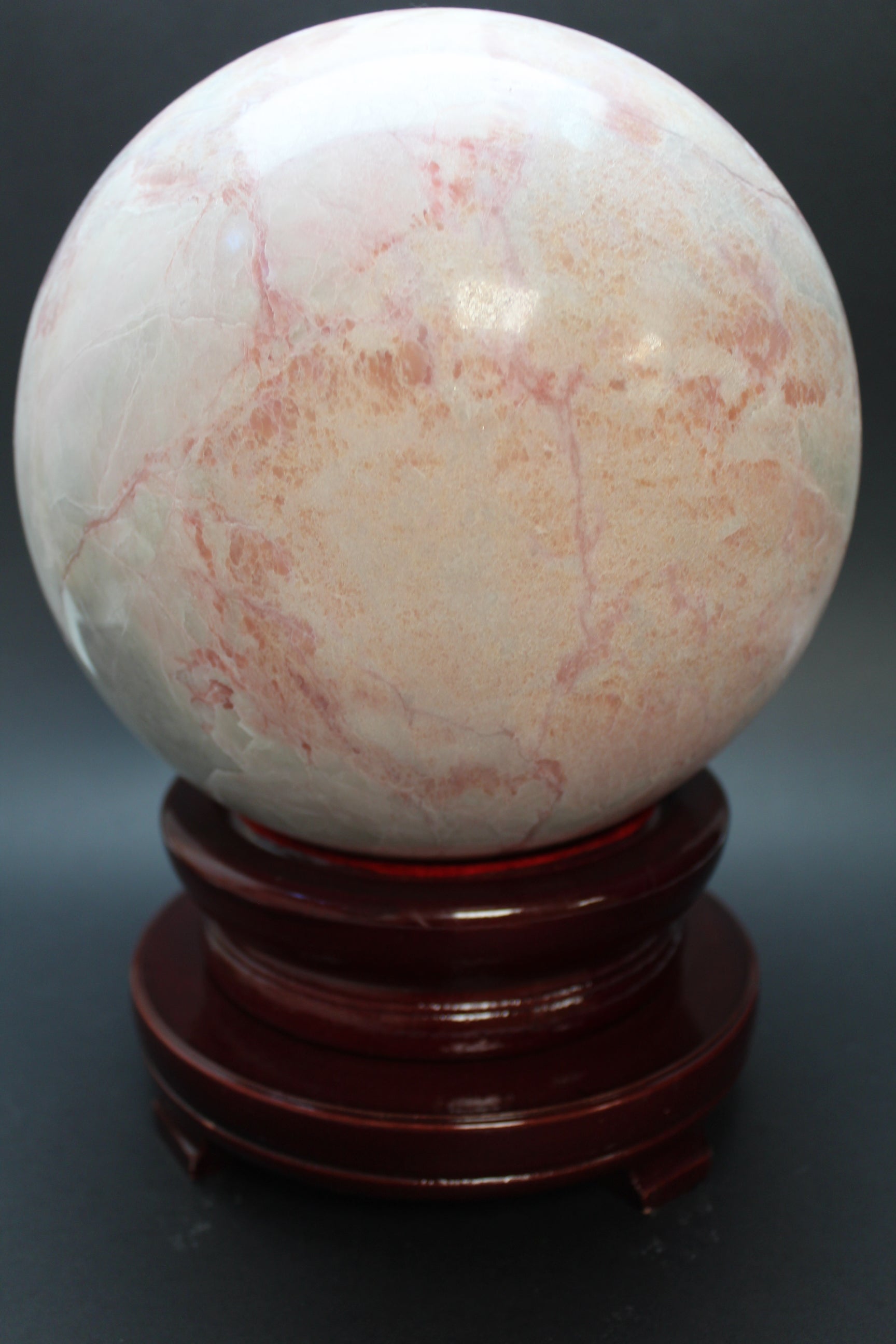 Pink Opal Kugle - 11,1 kg - 19 cm - Inkl. træfod