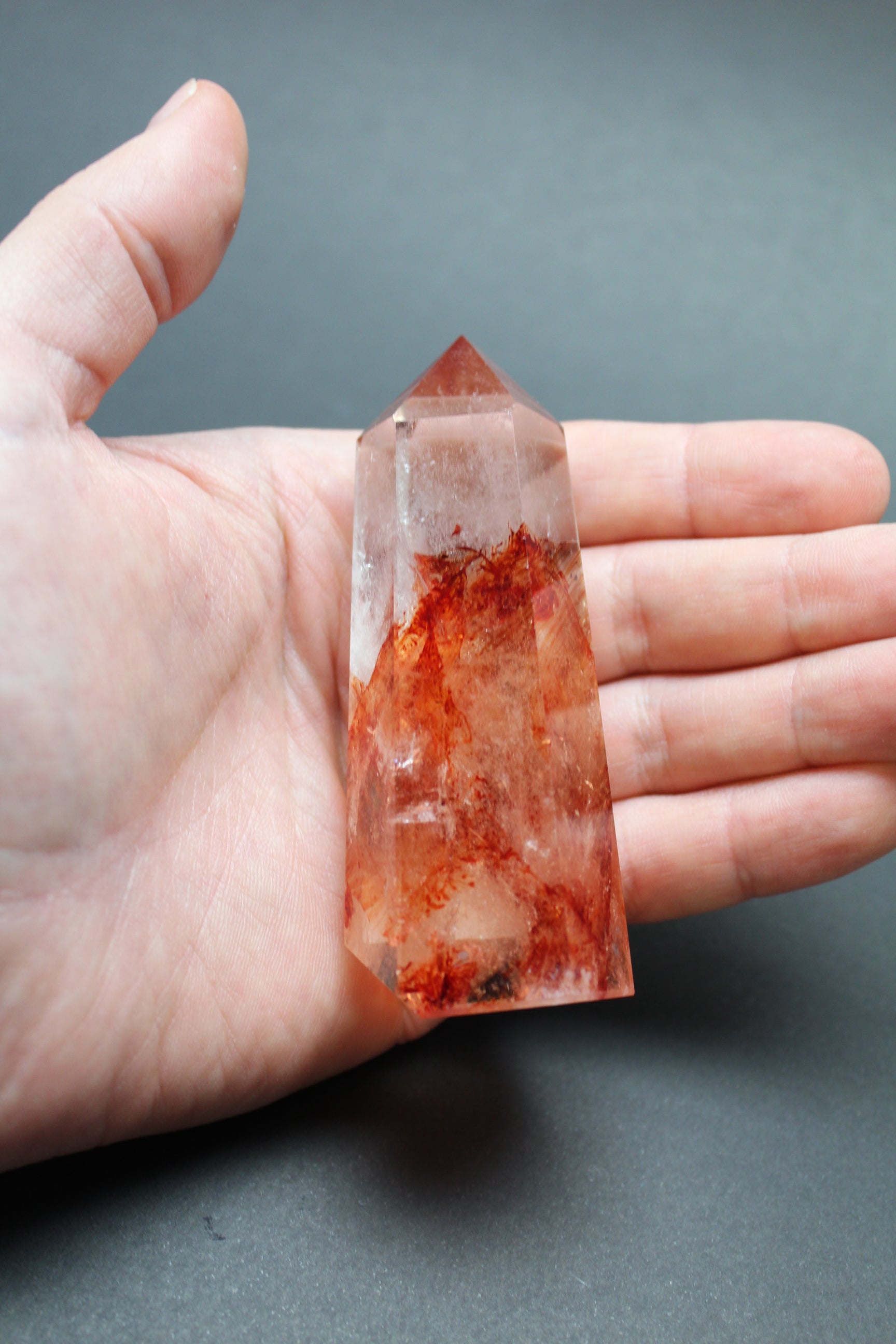 Hæmatit Kvarts Tårn - 6.5cm (Nr. 1)