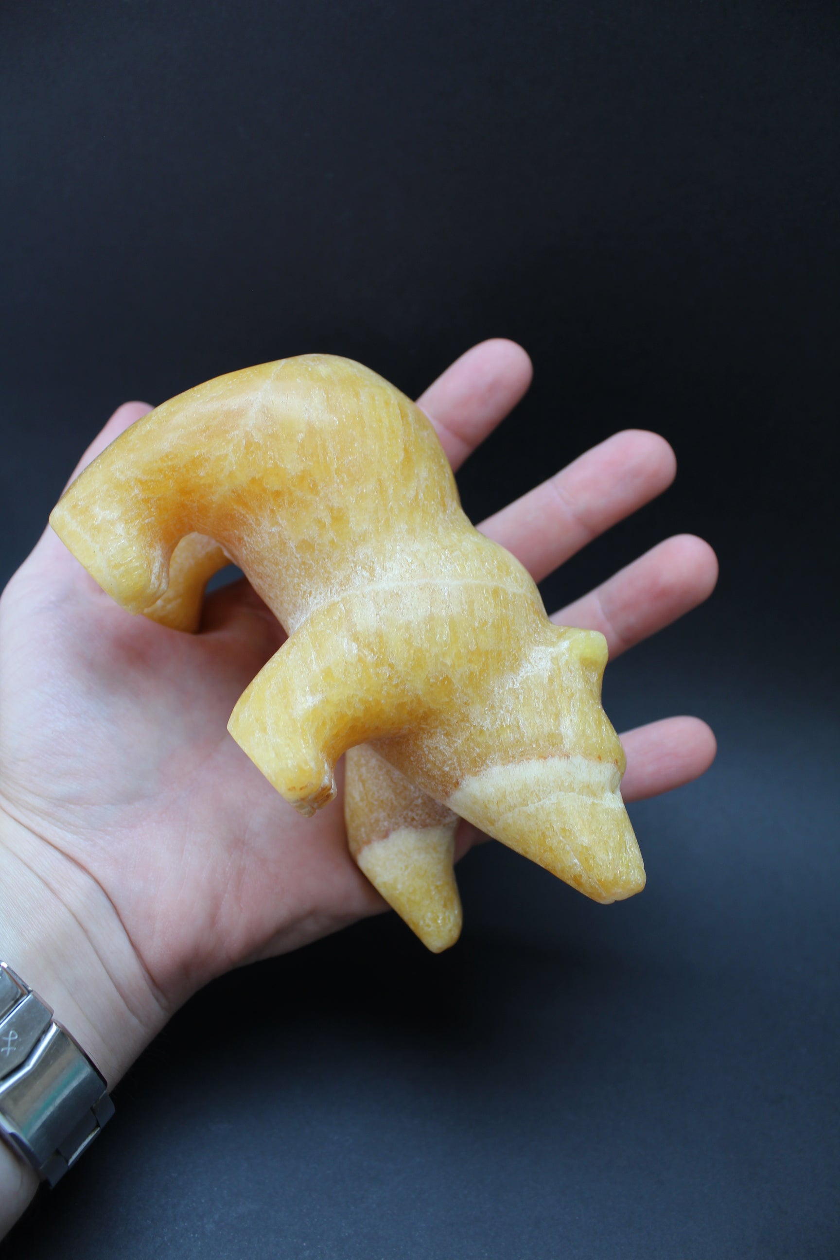 Orange Calcit Bjørn - 700g