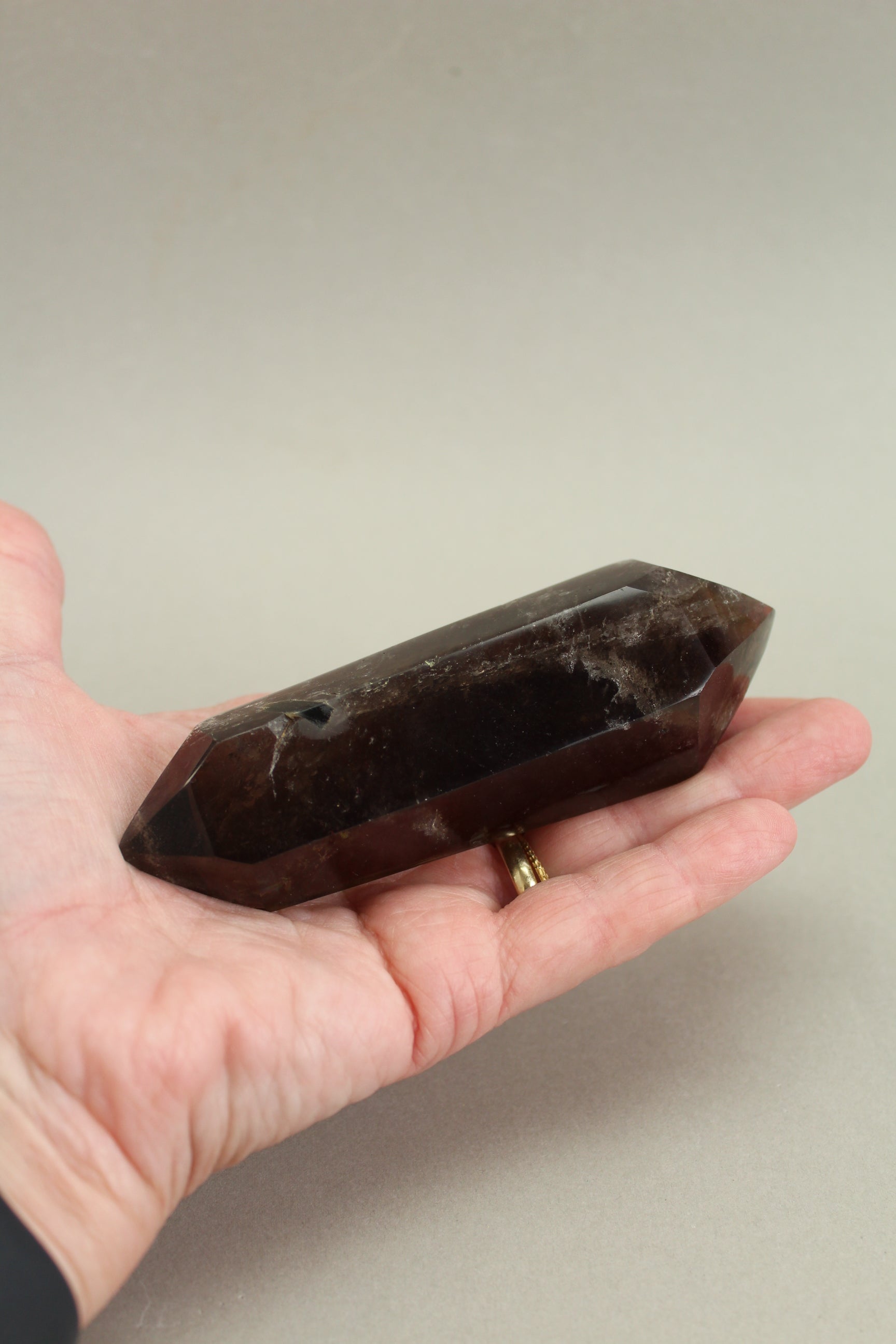Røgkvarts dobbelt point 185 gr.
