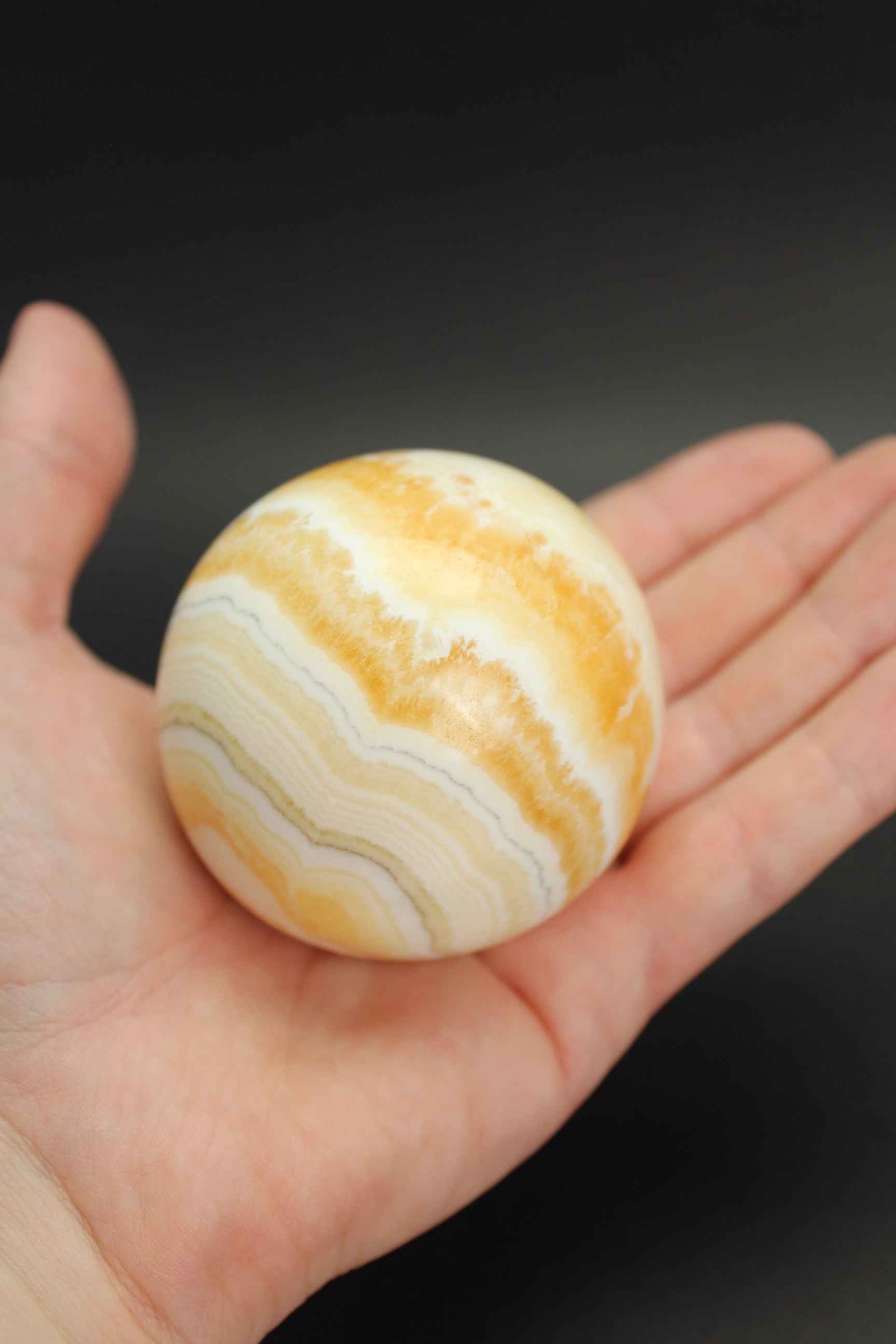Orange Calcit Kugle - Nr. 11