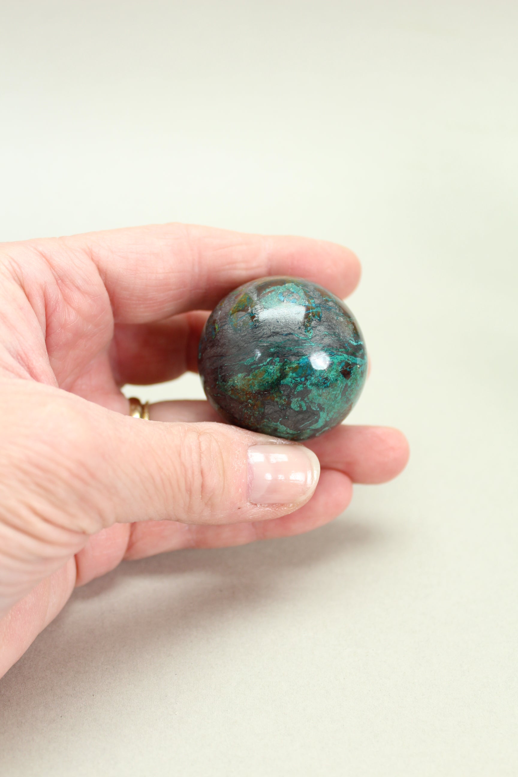 Chrysocolla kugle