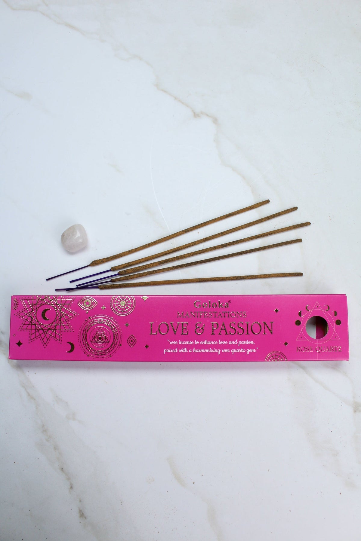 Love & Passion Røgelse med Rosakvarts