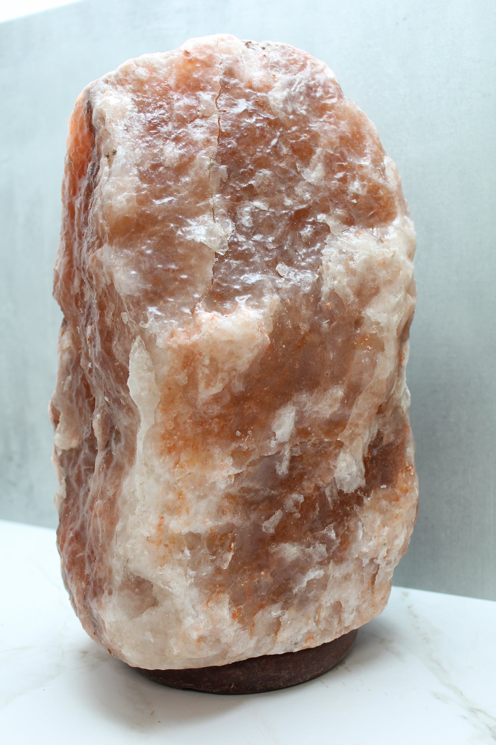 Himalaya saltlampe i naturlig orange farve, 10-14 kg
