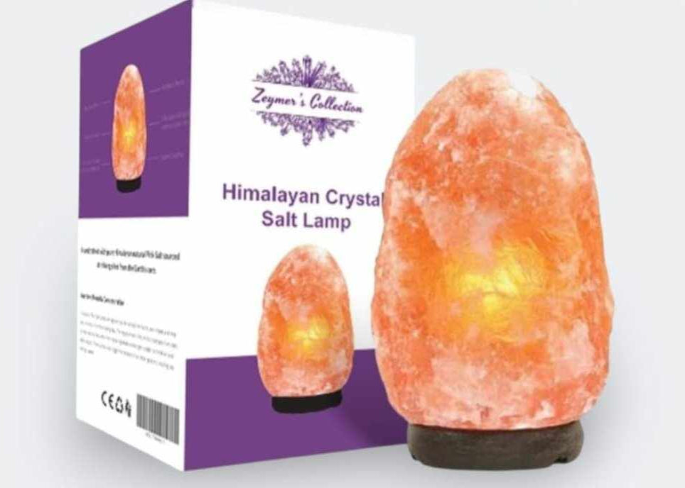Himalaya saltlampe i naturlig orange farve, 2–3 kg