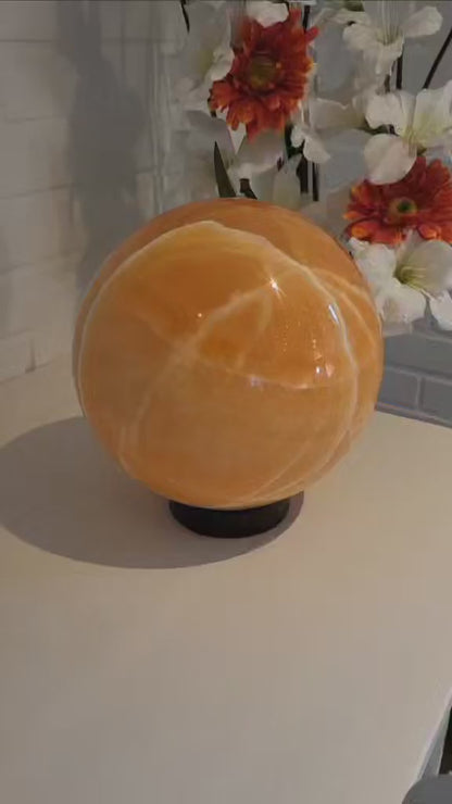 Orange Calcit Kugle 12,4 kg