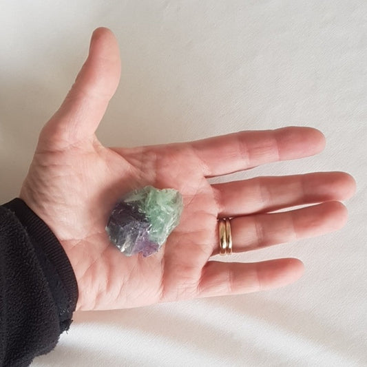 Fluorit Regnbue Rå
