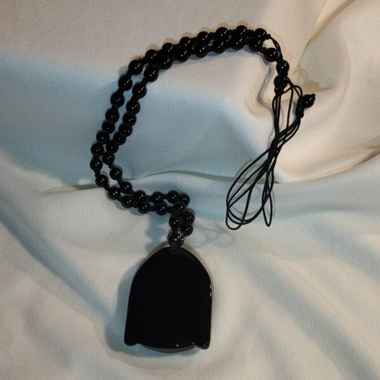 Buddha Halskæde Black Obsidian